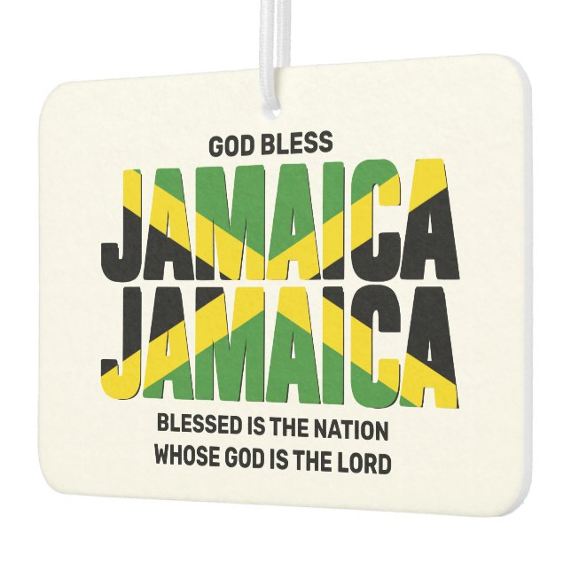 Désodorisant Pour Voiture Drapeau élégant DIEU BLESS JAMAICA JAMAICA (Gauche)