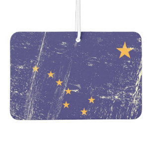 Désodorisant Pour Voiture Drapeau grunge de l'Alaska