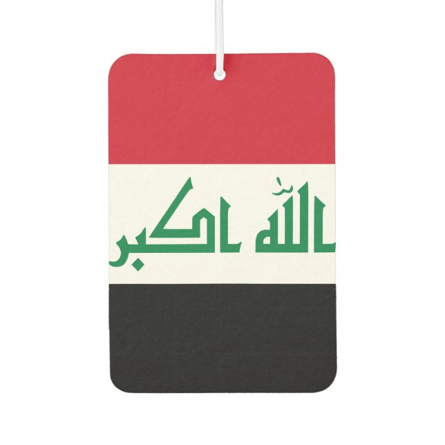 Désodorisant Pour Voiture Drapeau Iraq (Devant)