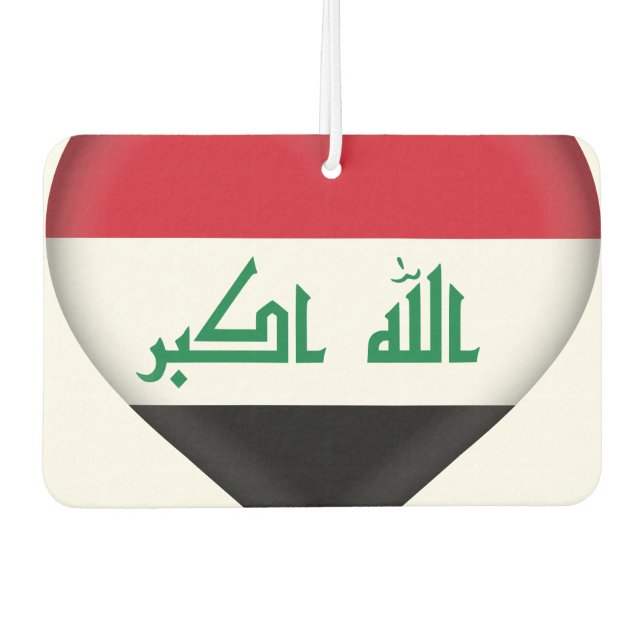 Désodorisant Pour Voiture Drapeau Iraq (Iraq) (Devant)