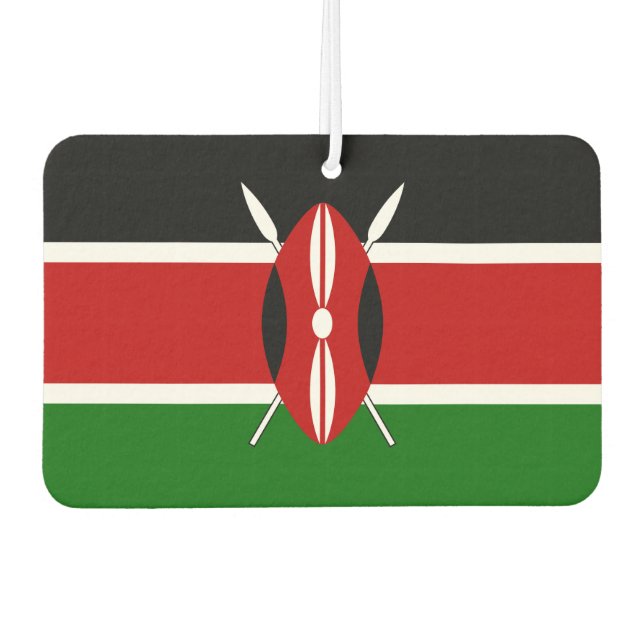 Désodorisant Pour Voiture Drapeau kényan (Devant)