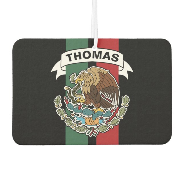 Désodorisant Pour Voiture Drapeau Mexicain Grilles de course Personnalisées (Devant)