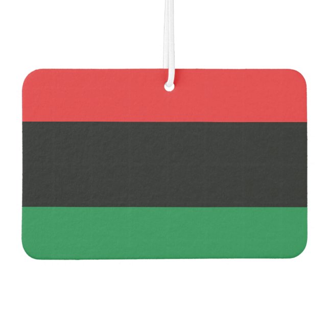 Désodorisant Pour Voiture Drapeau rouge, noir et vert (Devant)