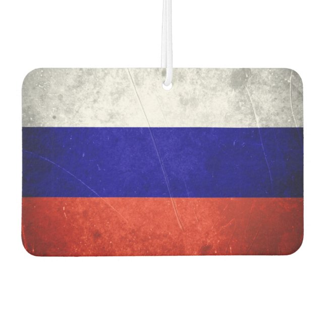 Désodorisant Pour Voiture Drapeau russe Grunge (Devant)