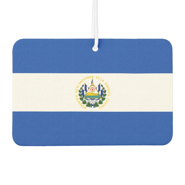 Désodorisant Pour Voiture drapeau salvadorien (Devant)
