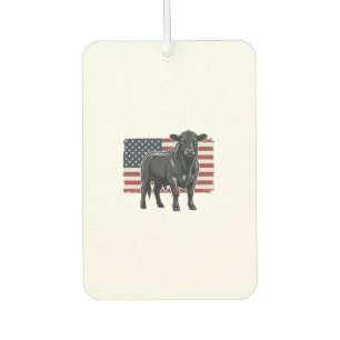 Désodorisant Pour Voiture Drapeau taureau patriotique Gravure vintage Graphi