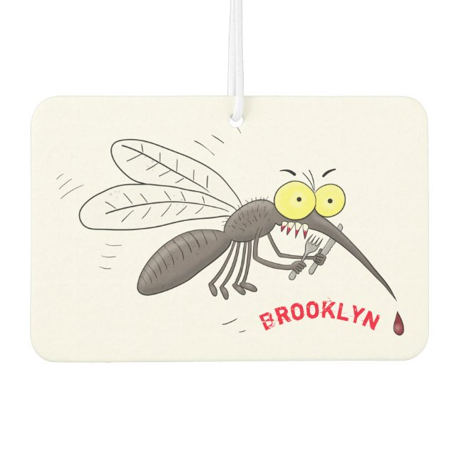 Désodorisant Pour Voiture Drôle dessin d'insecte moustique (Devant)