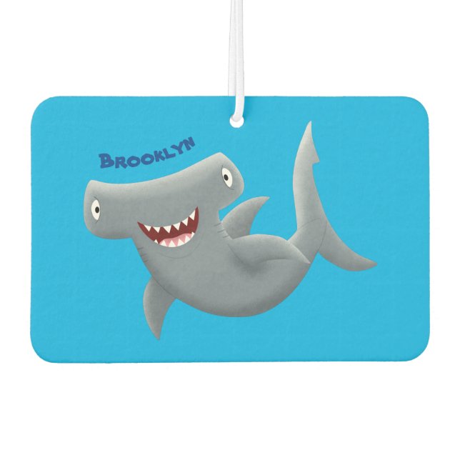 Désodorisant Pour Voiture Drôle mignon requin marteau dessin animé (Devant)