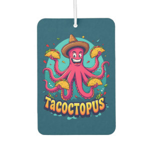 Désodorisant Pour Voiture Drôle Taco Octopus Cartoon Alimentation Pun