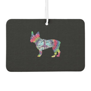 Désodorisant Pour Voiture Dye French Bulldog Silhouette Cadeau Pour Amoureux