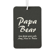 Écriture Père Fête Papa Ours Voiture