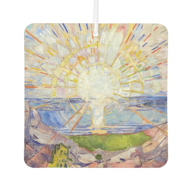Désodorisant Pour Voiture Edvard Munch - Le Soleil 1911 (Devant)