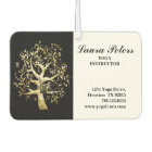 Elégant Arbre De Vie Yoga Instructeur Black Gold