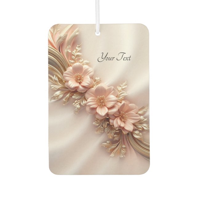 Désodorisant Pour Voiture Elégant Pêche Orange Floral Air Freshener (Devant)