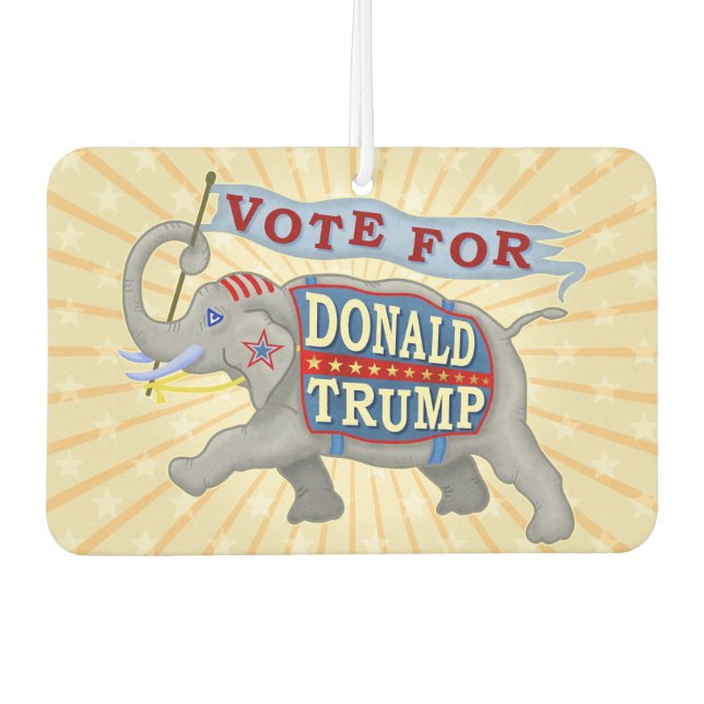 Désodorisant Pour Voiture Éléphant de président 2020 républicain de Donald (Devant)