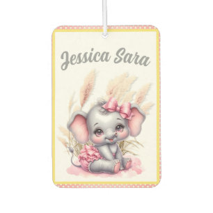 Désodorisant Pour Voiture Eléphant rose doux - Sourires d'arachide