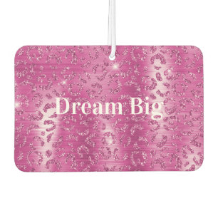 Désodorisant Pour Voiture Empreinte de léopard blanc rose