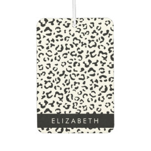 Désodorisant Pour Voiture Empreinte de léopard, Spots, Noir Et Blanc, Votre