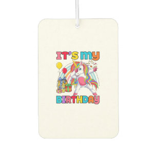 Désodorisant Pour Voiture Enfants C'est Mon Anniversaire Dabbing Licorne Arc
