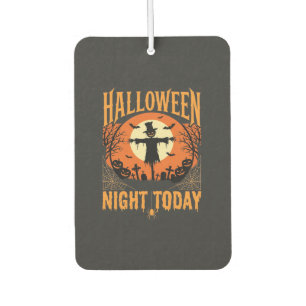 Désodorisant Pour Voiture Épouvantail de cimetière de nuit d'Halloween Vecte