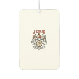 Désodorisant Pour Voiture Étiquette de vendeur du marché de Jésus Marché de
