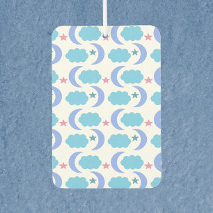 Désodorisant Pour Voiture Étoiles Lune Nuages Motif Bleu Rose Violet