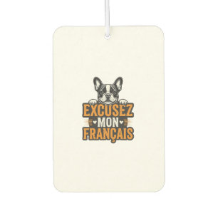 Désodorisant Pour Voiture Excusez Mon Français Bouledogue Français Vintage