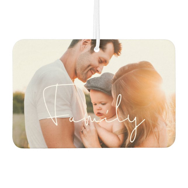 Désodorisant Pour Voiture Famille Photo personnalisée Air Freshener (Devant)