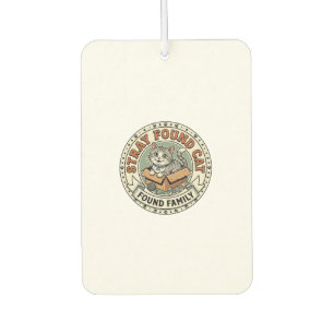 Désodorisant Pour Voiture Famille Trouvée Chat de Rue Trouvé Famille Trouvée