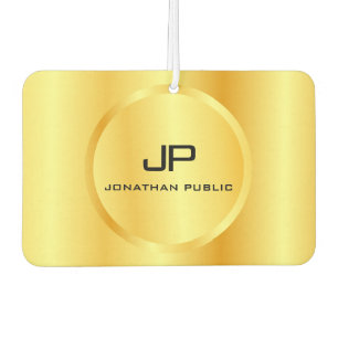 Désodorisant Pour Voiture Faux Gold Elegant Moderne Monogram Modèle
