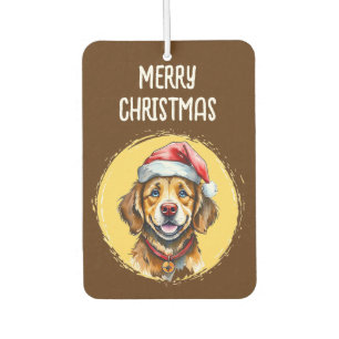 Désodorisant Pour Voiture Favoris de Noël animal amusant - Chien 1