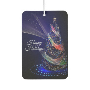 Désodorisant Pour Voiture Fête de Noël Arbre coloré Marine Bleu Rustique