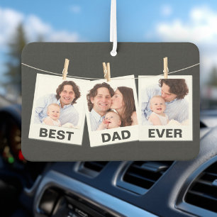 Désodorisant Pour Voiture Fête des Pères   Meilleur Papa Ever 3 Collage de P