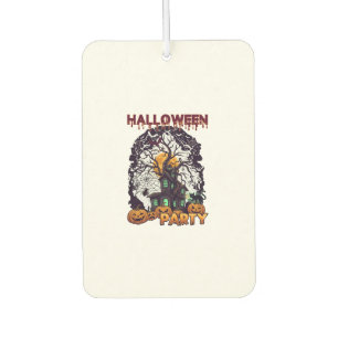 Désodorisant Pour Voiture Fête d'Halloween Maison Hantée Arbre Citrouilles N
