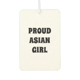 Désodorisant Pour Voiture Fier asiatique fille, noir blanc voiture Air Fresh