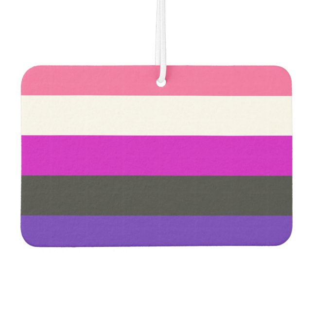 Désodorisant Pour Voiture Fierté Genderfluide (Devant)
