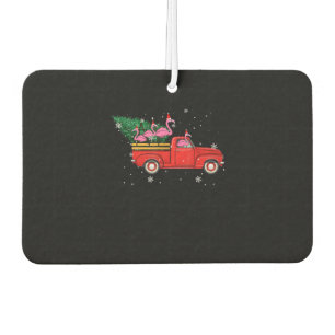 Désodorisant Pour Voiture Flamant rose à bord du camion rouge Noël Noël Noël