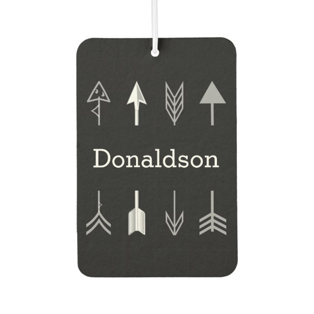 Désodorisant Pour Voiture Flèches noir et gris (Devant)