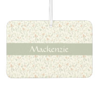 Fleur de sauvage aquarelle sauge Nom personnalisé