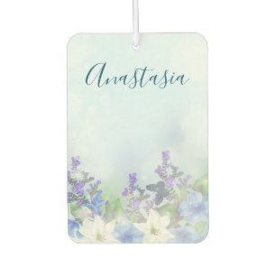 Désodorisant Pour Voiture Fleurs bleues modernes