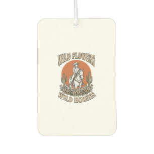 Désodorisant Pour Voiture Fleurs sauvages Chevaux sauvages Chemise Western C