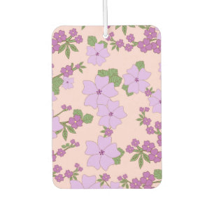 Désodorisant Pour Voiture Fleurs Violettes, Modèle Floral, Motif De Fleurs