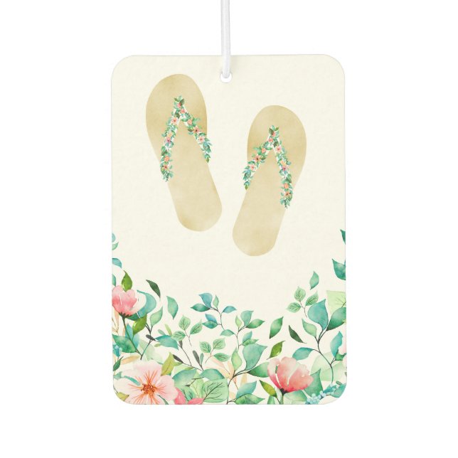 Désodorisant Pour Voiture Flip Flops de l'île botanique (Devant)