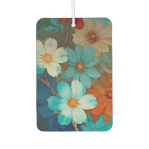 Désodorisant Pour Voiture Flore rouille, rose et turquoise