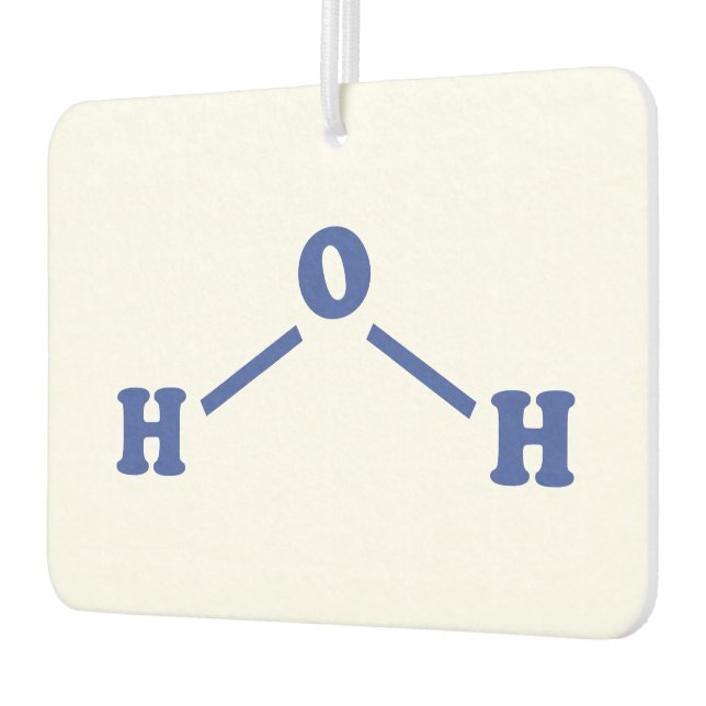 Désodorisant Pour Voiture Formule chimique moléculaire de l'eau (Gauche)
