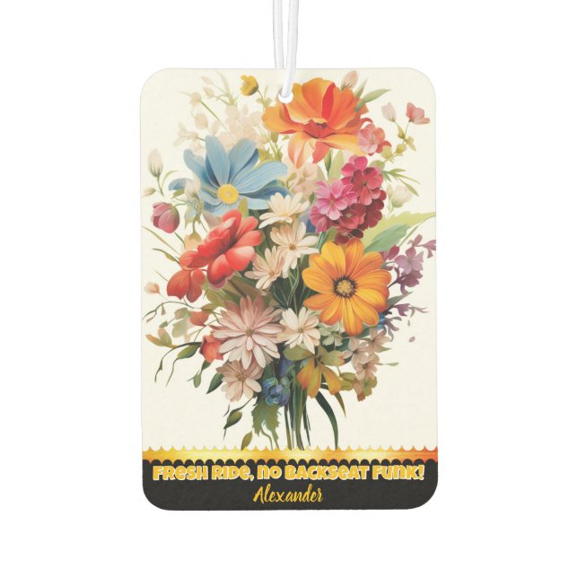 Désodorisant Pour Voiture Fraîcheur à air floral avec brise printanière (Dos)
