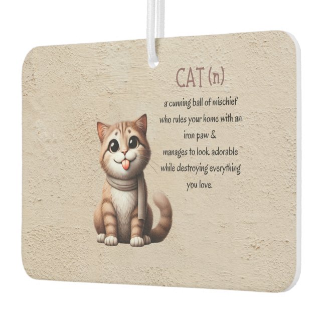 Désodorisant Pour Voiture Fraîcheur d'air de chat - Décor de voiture mignon (Gauche)