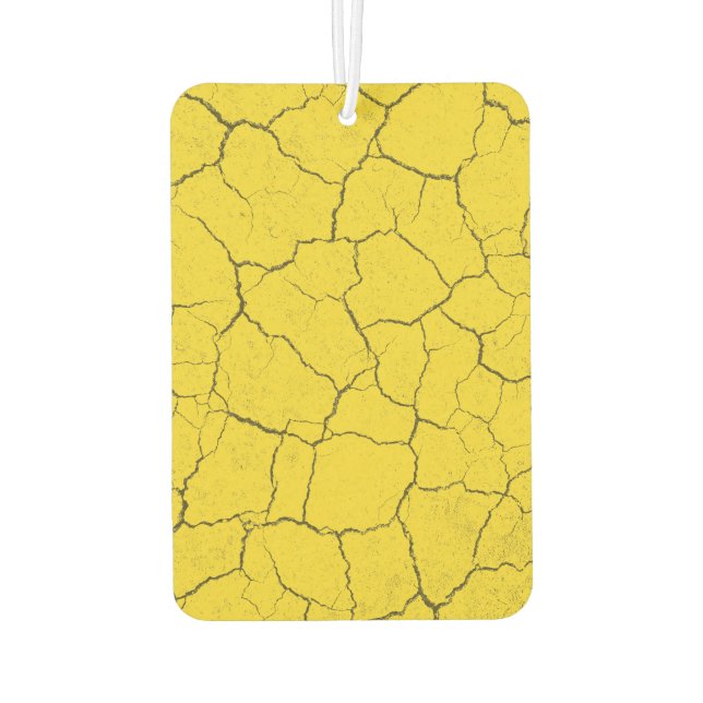 Désodorisant Pour Voiture Fraîcheur d'air de voiture jaune de moutarde fissu (Dos)