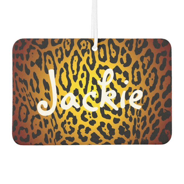 Désodorisant Pour Voiture Fraîcheur d'air personnalisé - Leopard Gold (Devant)