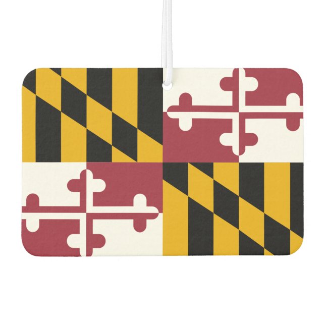 Désodorisant Pour Voiture Fraîcheurs d'air avec Drapeau du Maryland, États-U (Devant)
